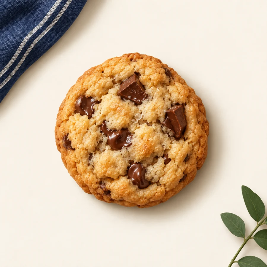 Illustration of 1 chocolate chip cookie