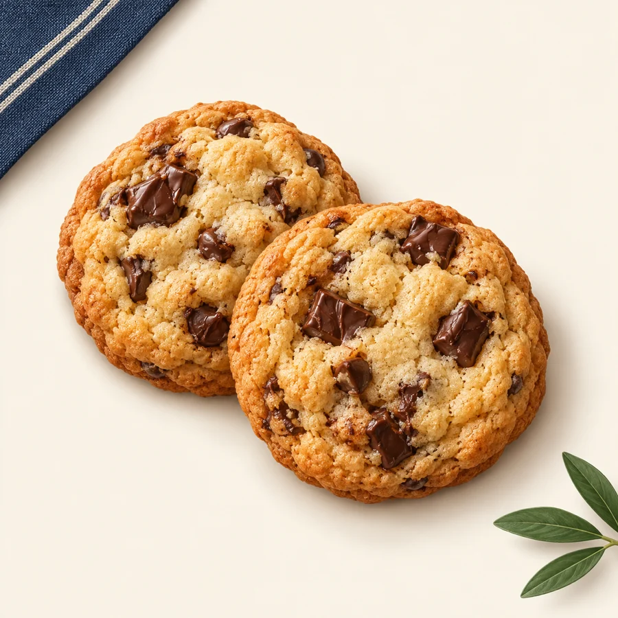 Illustration of 2 chocolate chip cookies